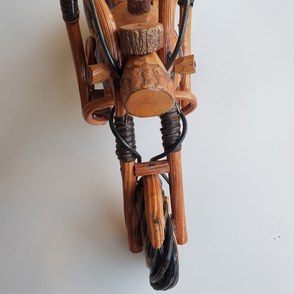 Wooden Motorcycle Model Handmade Chopper Collectible Sculpture Cycle 12" 6" 3" - Picture 8 of 13